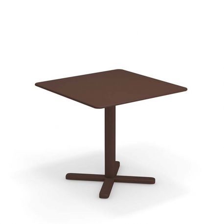 Table pliante carrée Max grise 70 x 70 x 74 cm : Tables de jardin