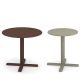 Tables rondes pliantes DARWIN Emu, corten Ø 80 et gris vert Ø 60 cm 