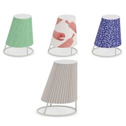 Lampes de table sans fil CONE SMALL Emu, abat-jour variés