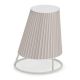 Lampe de table d'extérieur sans fil CONE SMALL Emu, abat-jour plissé beige