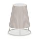 Lampe de table d'extérieur sans fil CONE SMALL Emu, abat-jour plissé beige