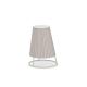 Lampe de table d'extérieur sans fil CONE SMALL Emu, abat-jour plissé beige