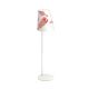 Lampadaire extérieur sans fil CONE Emu, pied blanc et abat-jour poissons rouges