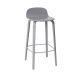 Chaise de bar bois teinté gris clair, assise 75cm VISU Muuto