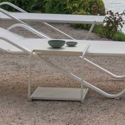 Table basse d'extérieur en aluminium HOLLY Emu, coloris blanc