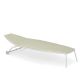 Bain de soleil inclinable blanc VERA Emu avec matelas écru