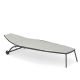 Bain de soleil inclinable fer ancien VERA Emu avec matelas blanc