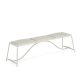 Banc de jardin métal blanc VERA Emu, coussin blanc