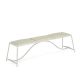 Banc de jardin métal blanc VERA Emu, coussin écru