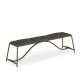 Banc de jardin métal marron d'Inde VERA Emu, coussin gris