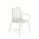 Fauteuil de jardin blanc VERA Emu, coussin blanc