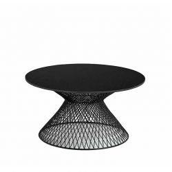 Table basse ronde plateau granit WIRE CROSS Pols Potten