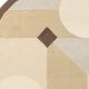 Détail motif et teintes beige du tapis ovale NAVONA collection Access Toulemonde Bochart