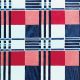 Détail motif et matière du tapis TARTAN en laine bio Navy, collection Organic Toulemonde Bochart