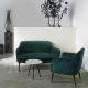 Fauteuil CHARMY Pols Potten, velours vert