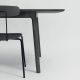 Chaise chêne teinté OKITO Zeitraum, gris graphite et table E8