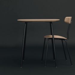 Table carrée OKITO TABLE, plateau en chêne massif
