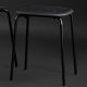 Tabouret OKITO Zeitraum, assise en chêne massif teinté noir graphite