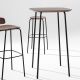 Tabouret de bar assise noyer h 80 OKITO STOOL et table bar OKITO TABLE h 110 Zeitraum