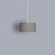 Suspension blanche NOON 1 SMALL Zeitraum, abat-jour gris foncé