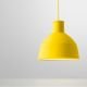 Suspension design en silicone UNFOLD jaune Muuto