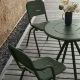 Chaises de jardin et table ronde RAY CAFE Woud, coloris vert foncé 
