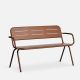 Banc de jardin corten RAY Woud en aluminium