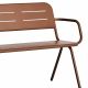 Banc de jardin corten RAY Woud en aluminium