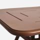 Table de jardin carrée RAY CAFE Woud, coloris corten