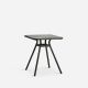 Table de jardin carrée RAY CAFE Woud, coloris vert foncé