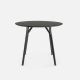 Table ronde Ø 90 cm TREE Woud, pieds noirs et plateau FENIX NTM® noir