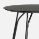 Table ronde Ø 90 cm TREE Woud, pieds noirs et plateau FENIX NTM® noir