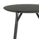 Table ronde Ø 90 cm TREE Woud, pieds noirs et plateau FENIX NTM® noir