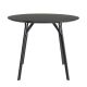 Table ronde Ø90 cm TREE Woud, pieds noirs et plateau FENIX NTM® noir