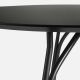 Table ronde Ø90 cm TREE Woud, pieds noirs et plateau FENIX NTM® noir