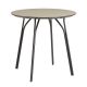 Table ronde Ø90 cm TREE Woud, pieds noirs et plateau FENIX NTM® beige