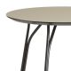 Table ronde Ø90 cm TREE Woud, pieds noirs et plateau FENIX NTM® beige