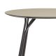 Table ronde Ø90 cm TREE Woud, pieds noirs et plateau FENIX NTM® beige