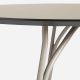 Table ronde Ø90 cm TREE Woud, pieds beige et plateau FENIX NTM® beige