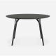 Table ronde Ø120 cm TREE Woud, pieds noirs et plateau FENIX NTM® noir