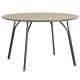 Table ronde Ø120 cm TREE Woud, pieds noirs et plateau FENIX NTM® beige