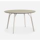 Table ronde Ø120 cm TREE Woud, pieds beige et plateau FENIX NTM® beige