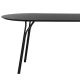 Table rectangulaire 220 cm TREE Woud, pieds noirs et plateau FENIX NTM® noir