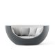 Daybed pivotant ULM MOON Vondom, coque acier, tissus blanc