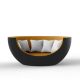 Daybed pivotant ULM MOON Vondom, coque anthracite, tissus ocre