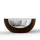 Daybed pivotant ULM MOON Vondom, coque bronze, tissus blanc