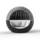 Daybed pivotant coloris anthracite avec pare soleil gris et tissu blanc ULM MOON Vondom