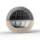 Daybed pivotant coloris beige avec pare soleil gris et tissu acier ULM MOON Vondom