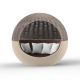 Daybed pivotant coloris beige avec pare soleil taupe et tissu chocolat ULM MOON Vondom