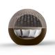 Daybed pivotant coloris bronze avec pare soleil taupe et tissu taupe ULM MOON Vondom